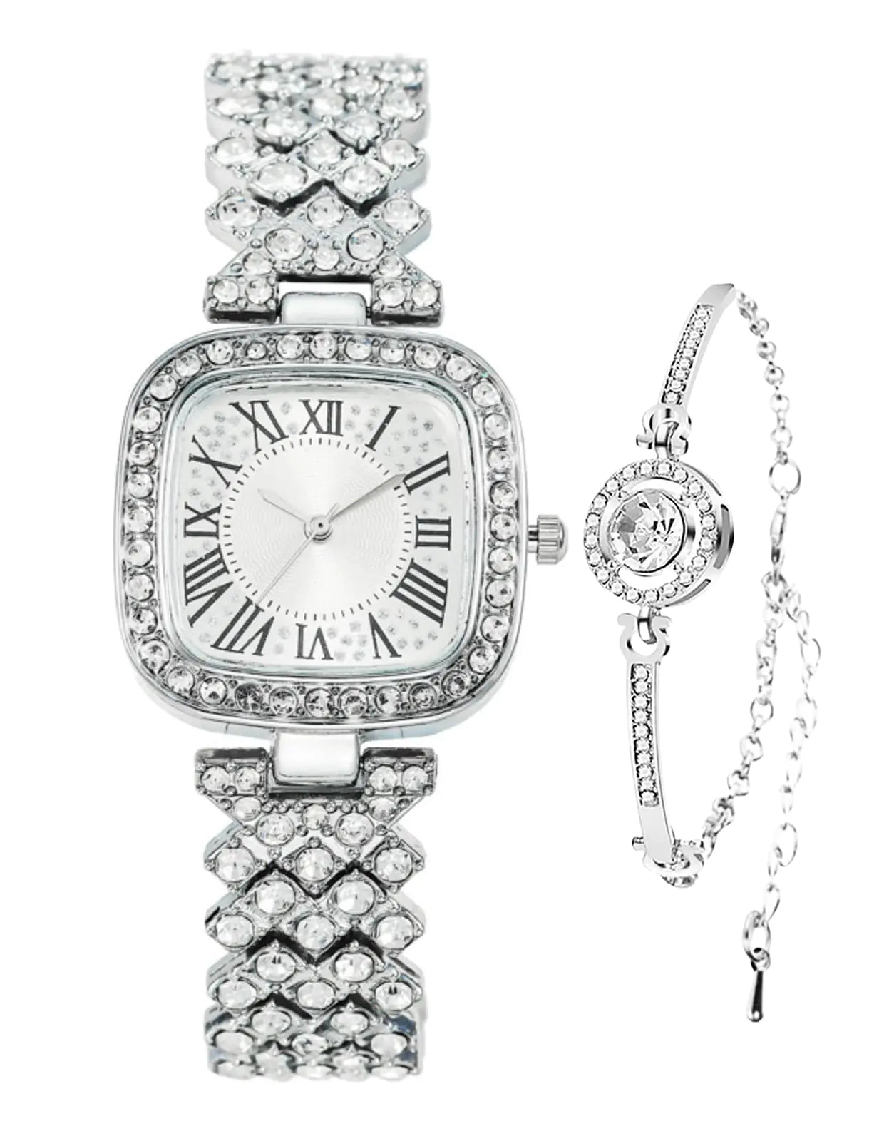 ADSBIAOYE Fashion Luxury Vintage Diamond Square Watch