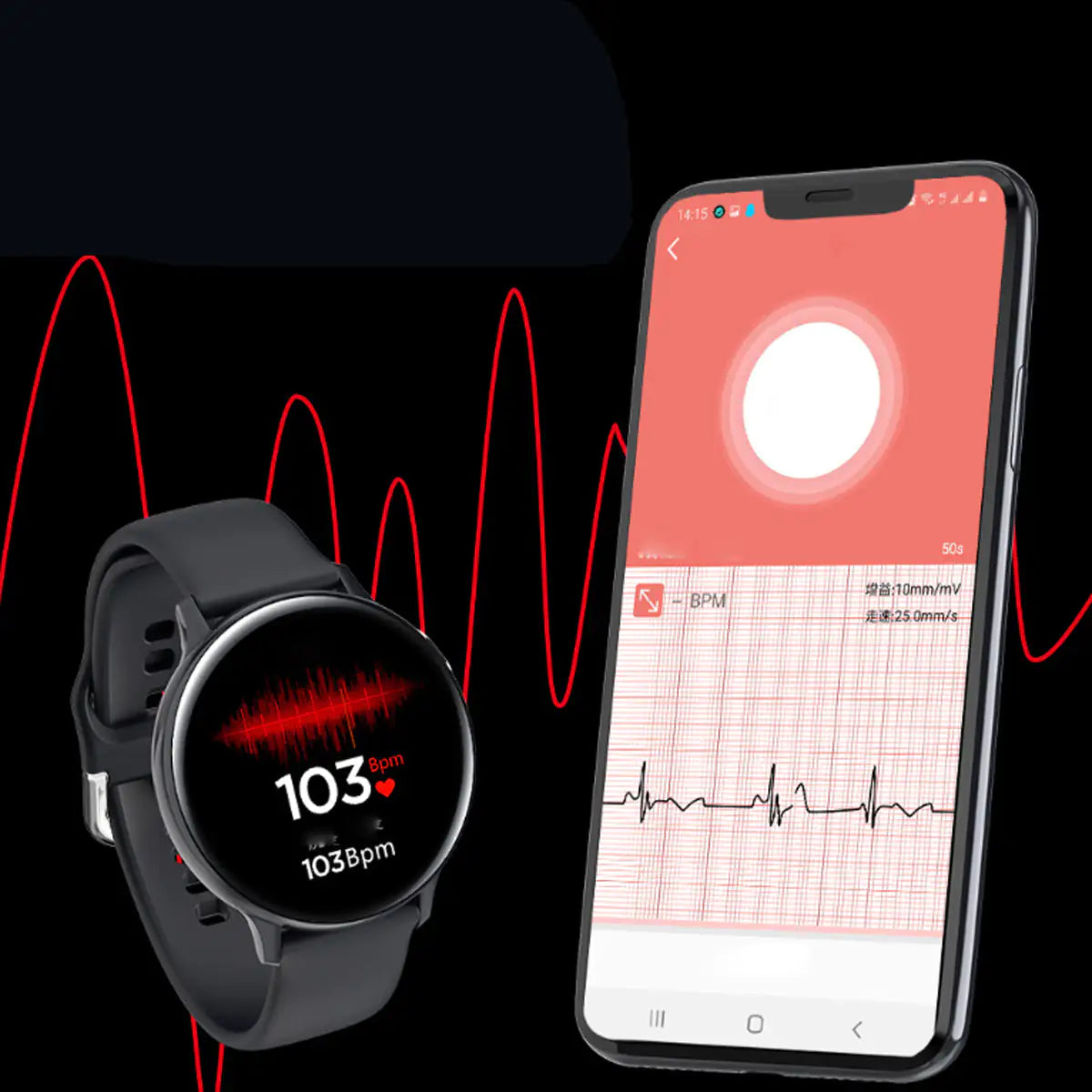 Smart Watch Round Face  Health Monitoring